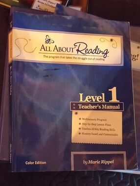 All About Reading Level 1 Teacher's Manual + Books + Review Box